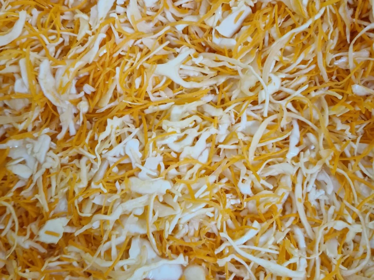 Freshly prepared coleslaw dry mix