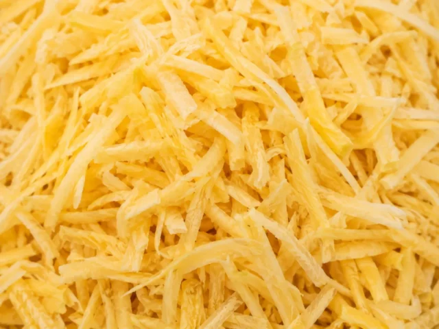 Freshly prepared grated swede